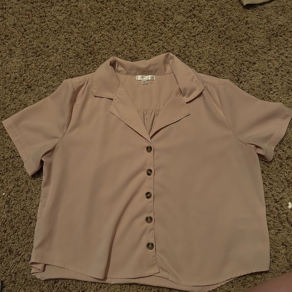 Pink collared shirt